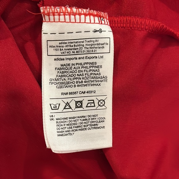 Adidas Red V-Neck - Picture 3 of 3